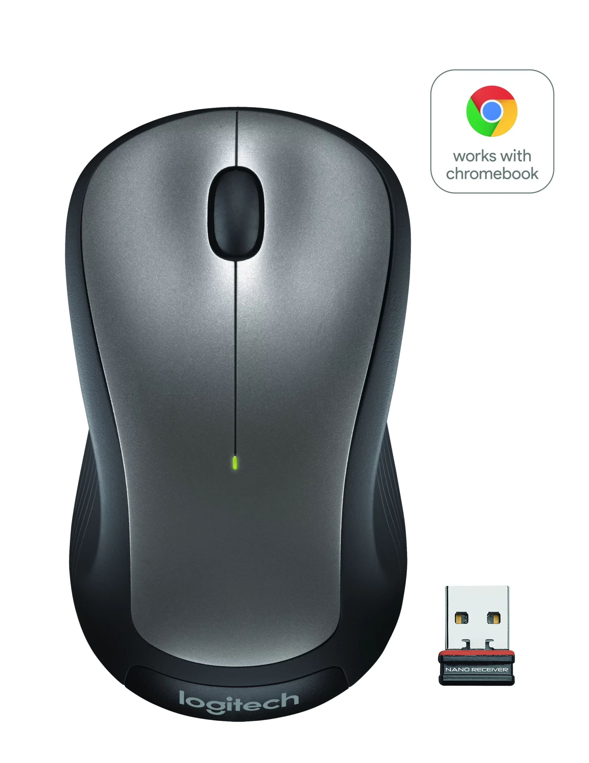 Logitech Full Size Wireless Mouse – Gray